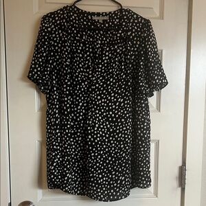 Black and White Polka Dot Blouse